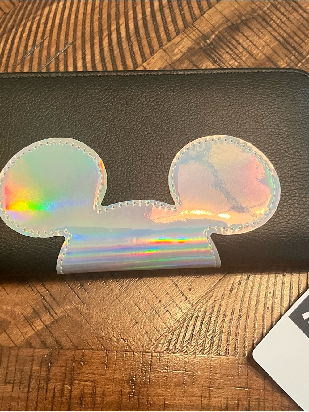 Holographic Disney Mickey Mouse Mouse-Ear Wallet Wristlet New!
